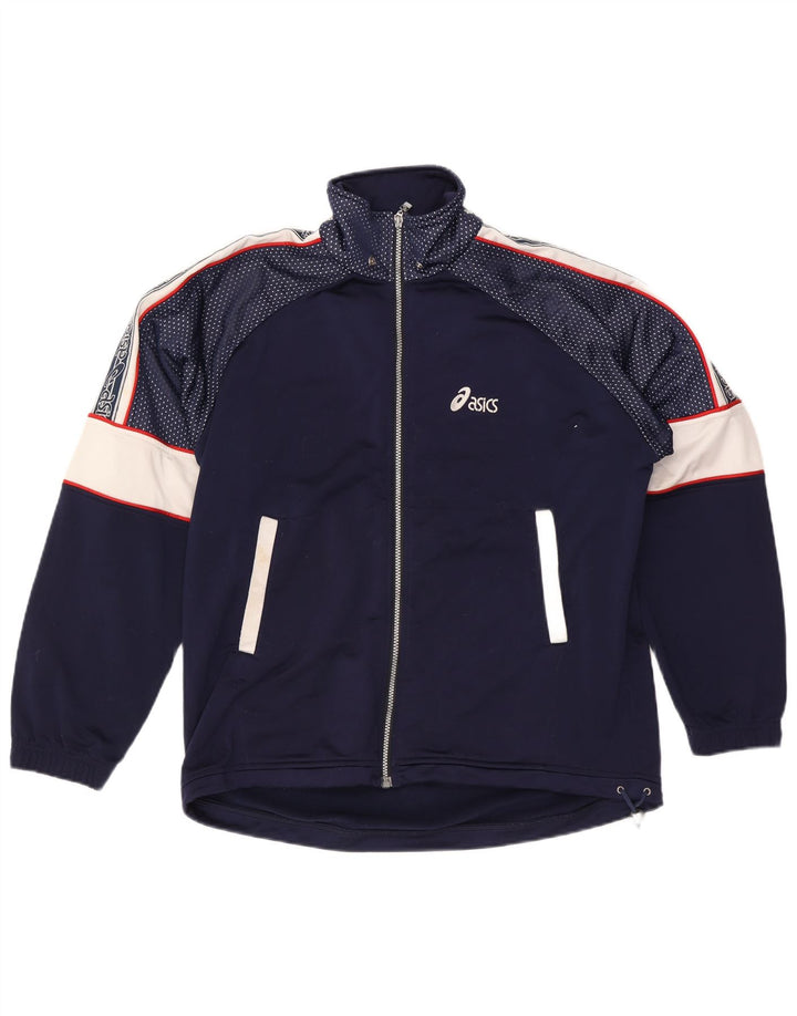 Jachetă de trening pentru bărbați Asics UK 40, mare, albastru, poliester color bloc