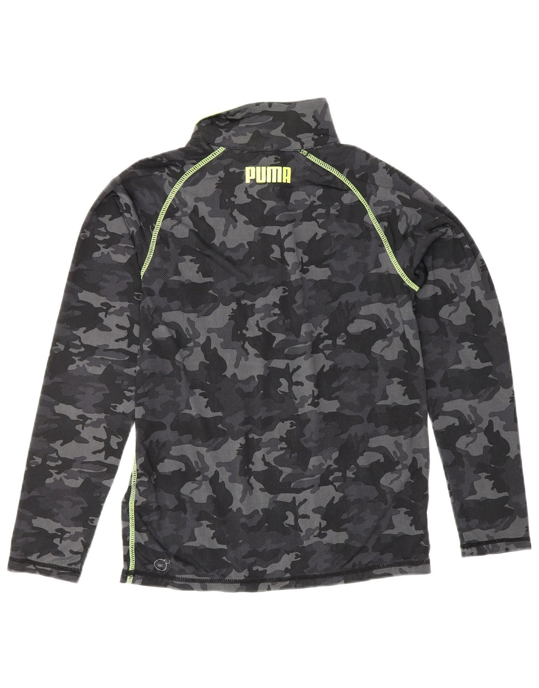 Trening PUMA Pulover pentru băieți Top 9-10 ani Camuflaj mediu negru