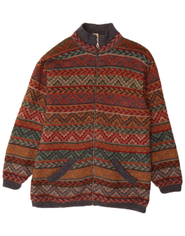 Pulover cardigan cu paragate Waliki pentru femei UK 18 XL multicolor geometric geometric