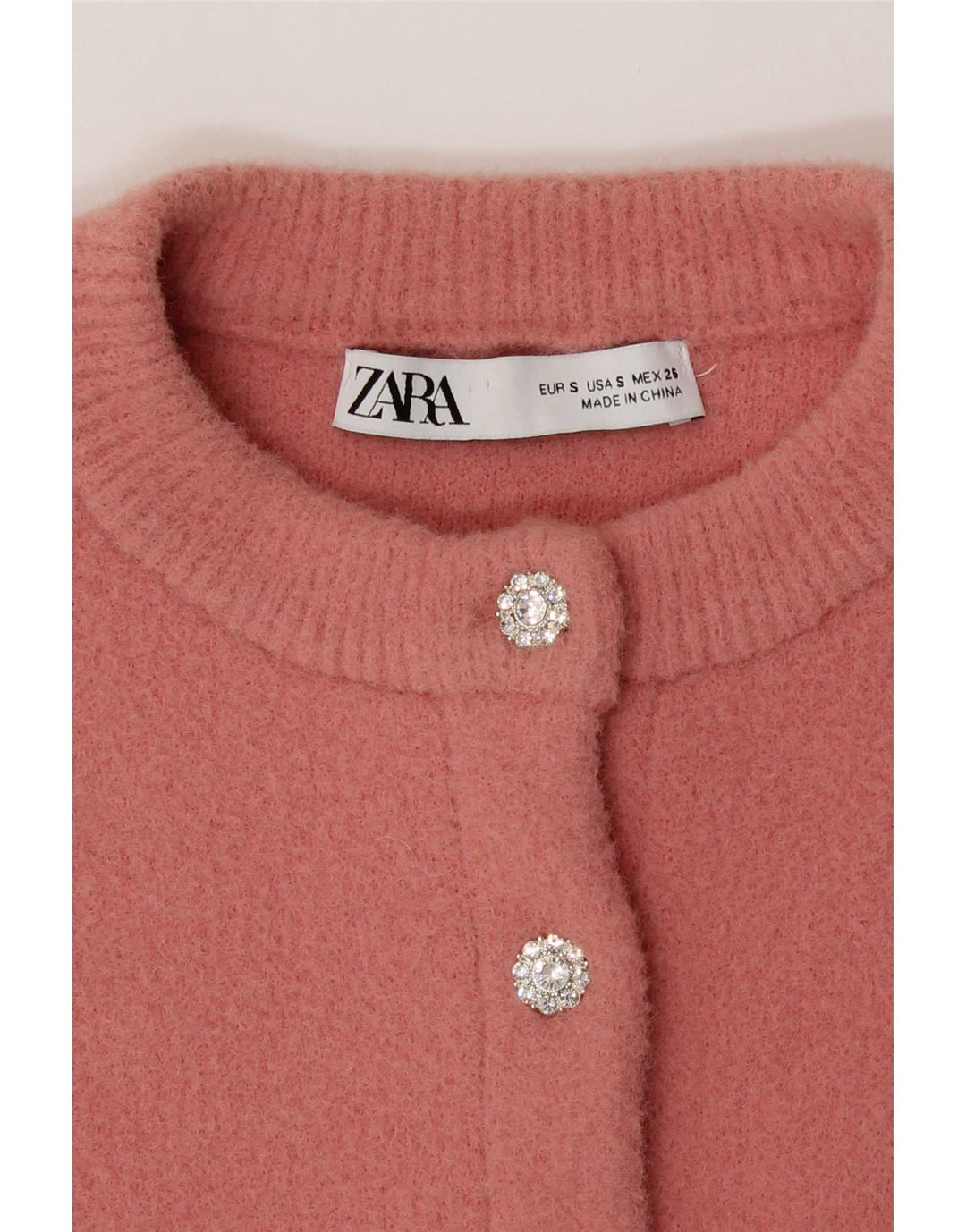 Pulover cardigan pentru femeie Zara UK 10 mic roz