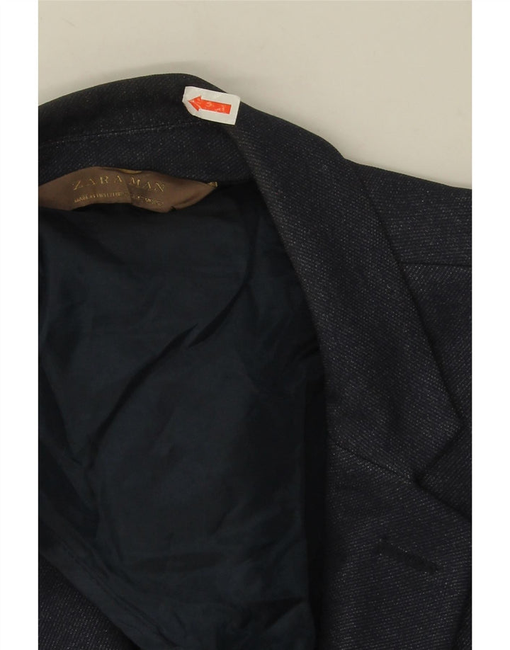 Blazer pentru bărbați Zara cu 2 nasturi EU 52 Poliester mare bleumarin