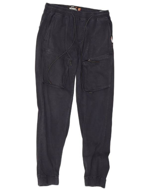Pantaloni cargo pentru bărbați Superdry Joggeri L30 L32 Bumbac bleumarin