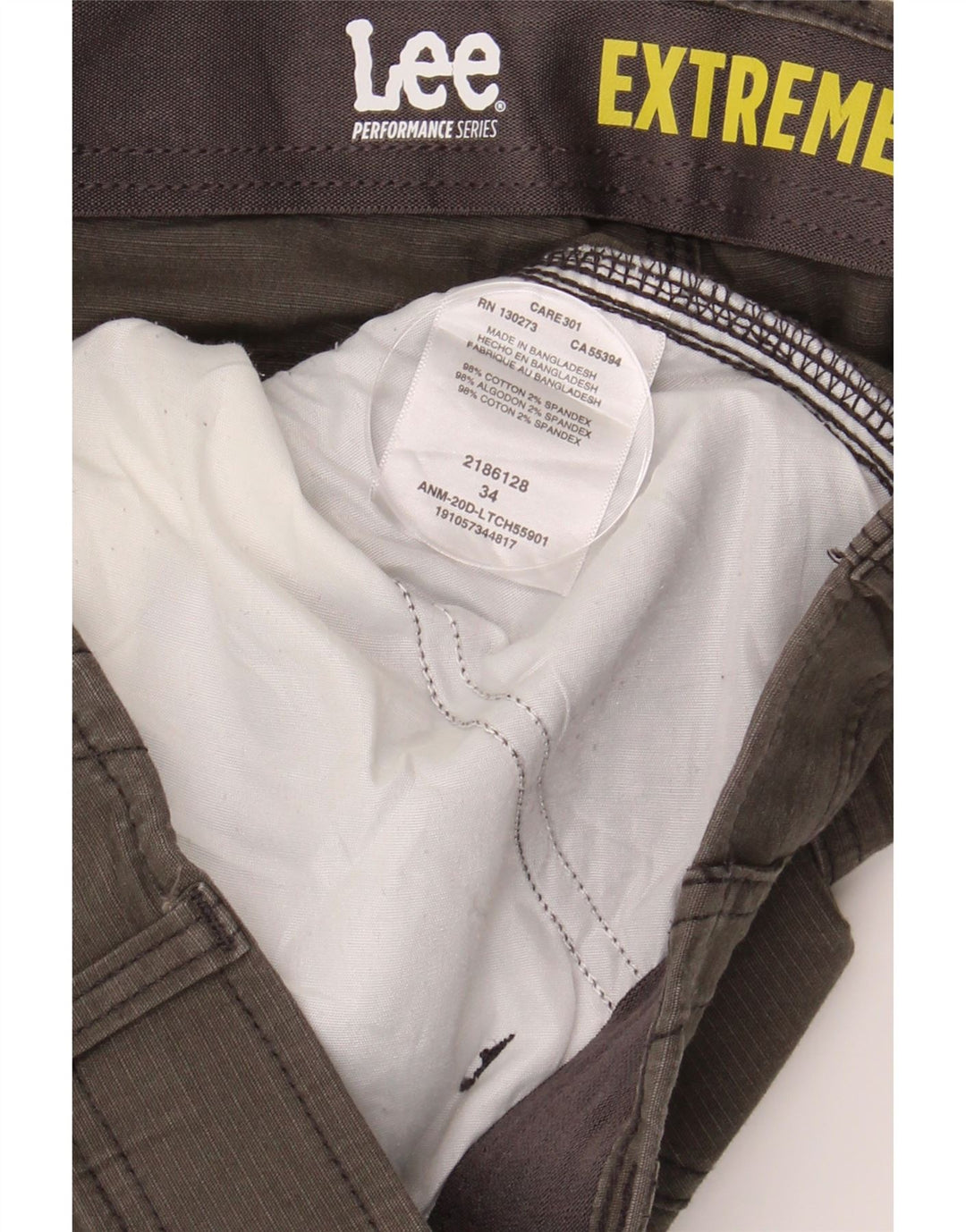 LEE Mens Cargo Shorts W34 Large Grey Cotton Vintage Lee and Second-Hand Lee from Messina Hembry 