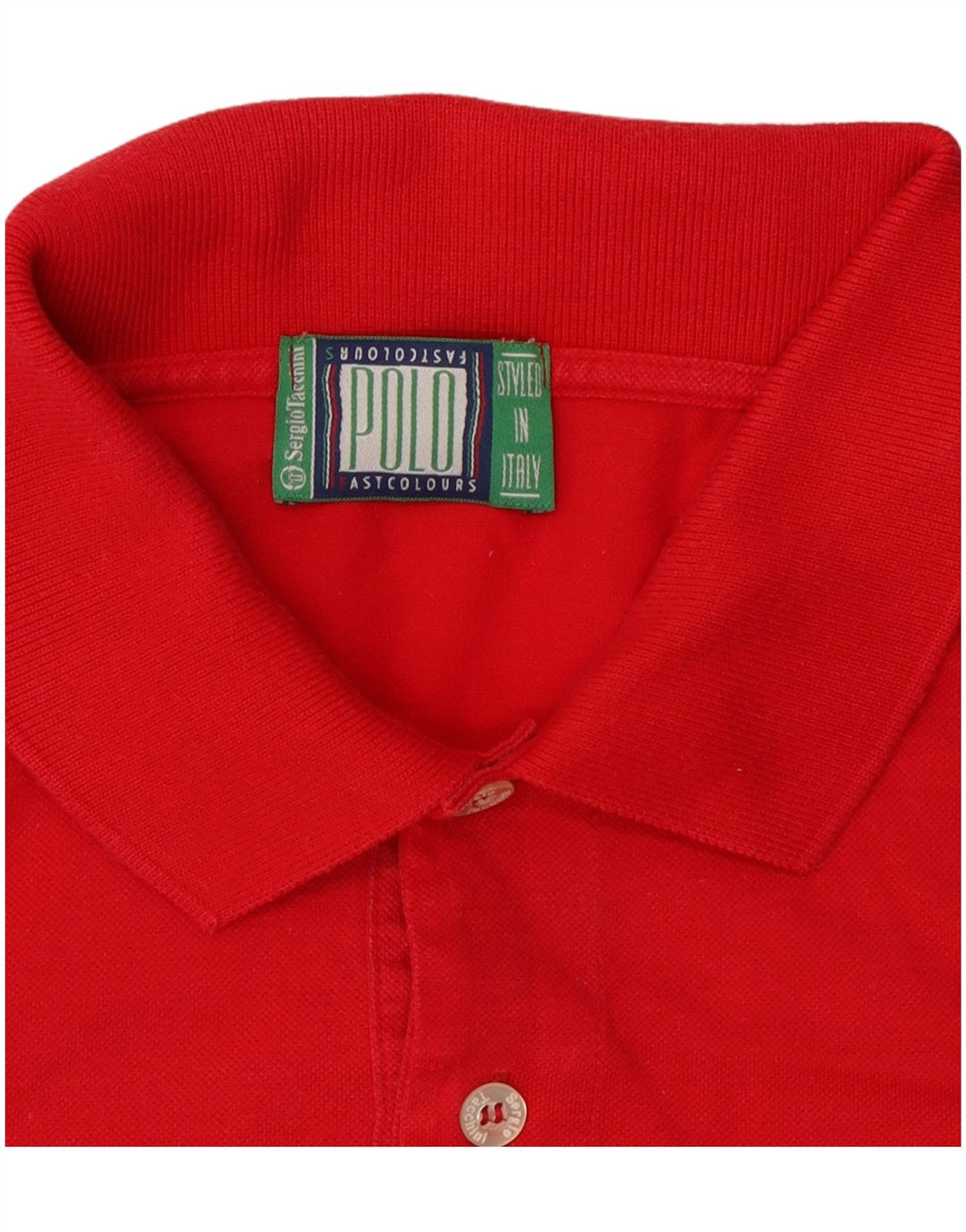 Tricou polo Sergio Tacchini pentru bărbați, bumbac roșu mare