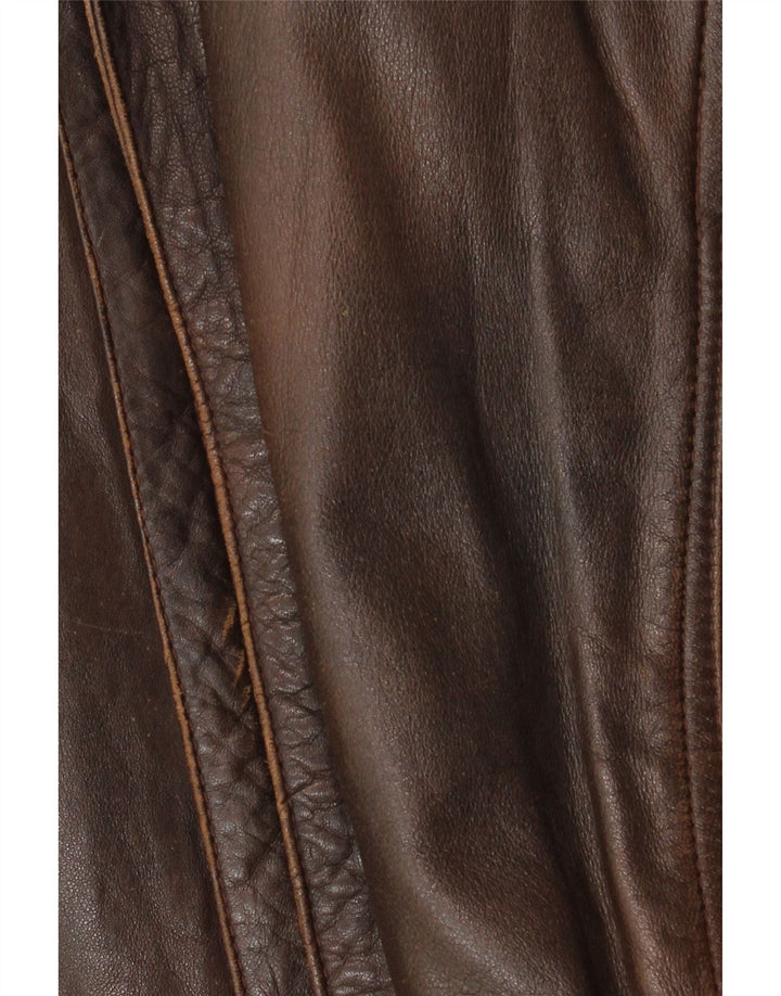 Geaca de piele vintage pentru barbati IT 52 XL maro