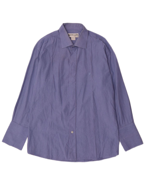 Cămașă formală pentru bărbați PIERRE CARDIN Mărimea 17 XL Blue Pinstripe