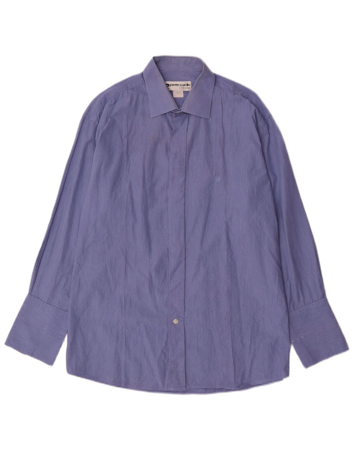 Cămașă formală pentru bărbați PIERRE CARDIN Mărimea 17 XL Blue Pinstripe