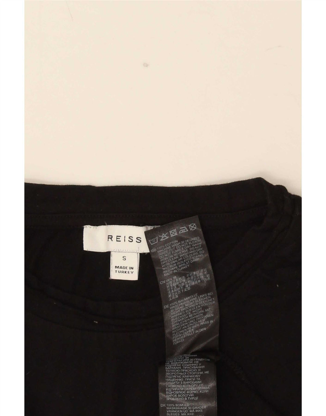 Tricou pentru bărbați Reiss Top mic bumbac negru