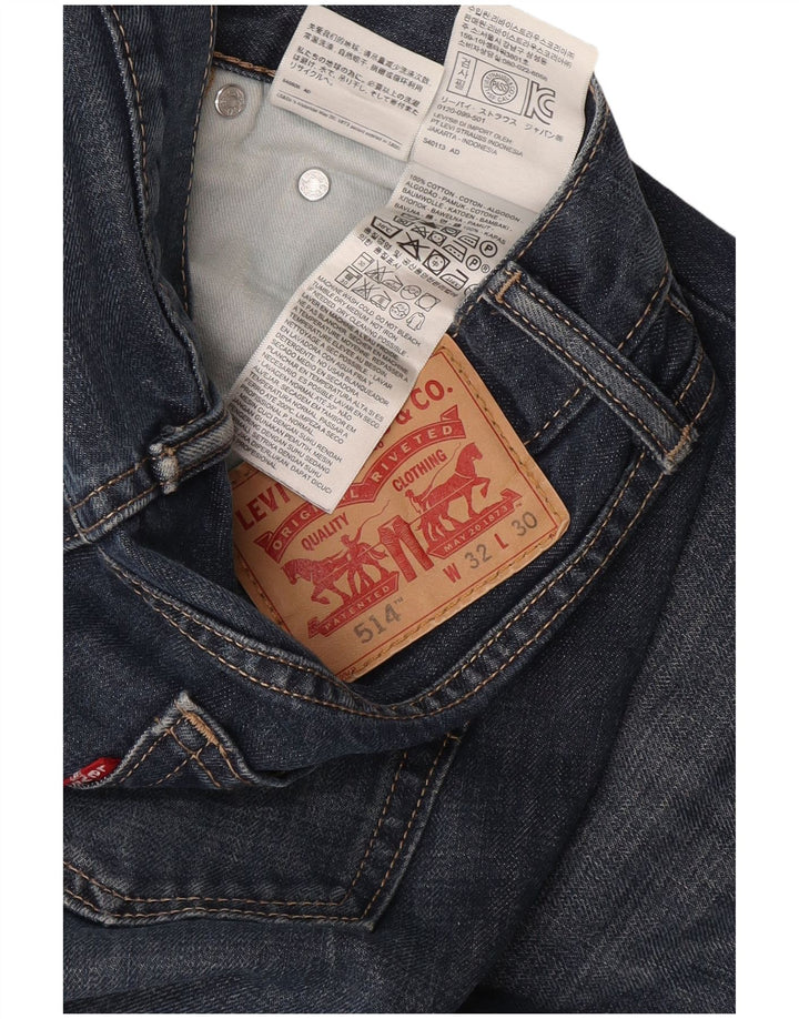 Blugi 514 drepti pentru bărbați Levi's W32 L30 bumbac bleumarin