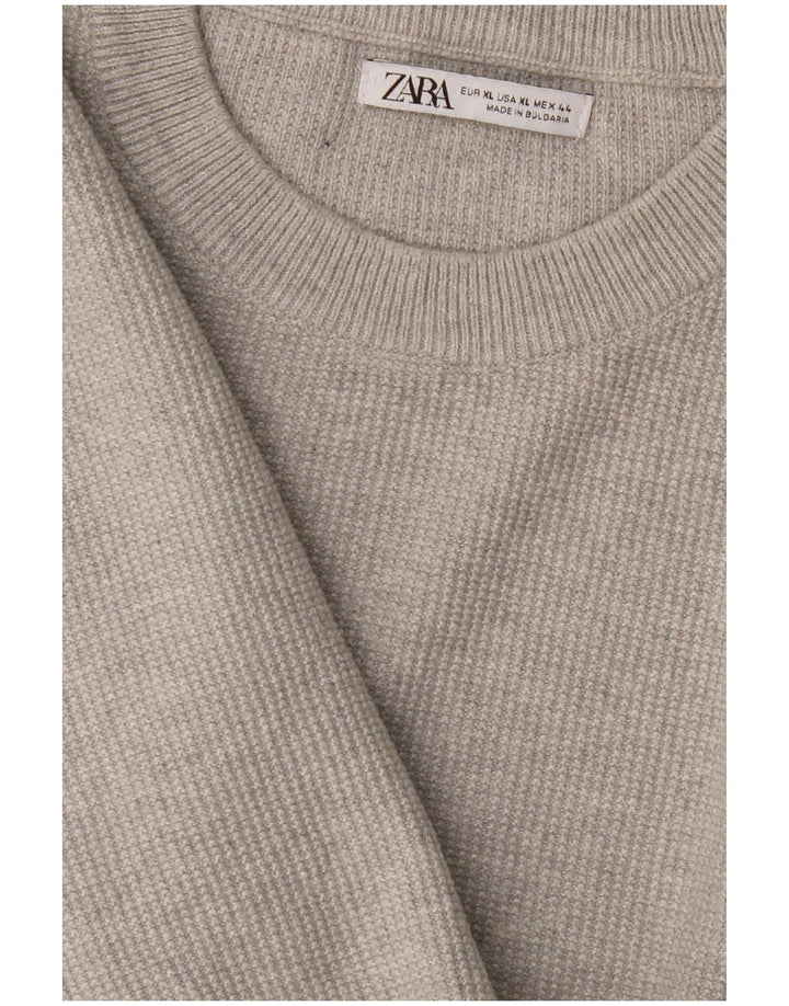 Pulover pentru damă Zara, cu gât turnut, UK 18 XL, gri