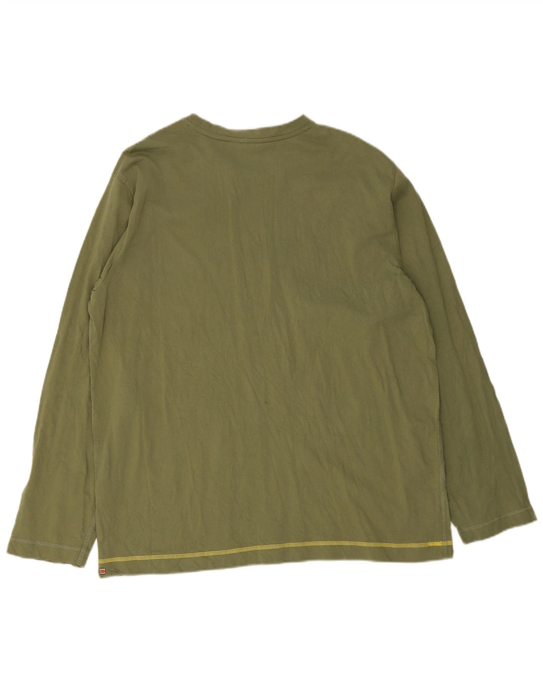 Tricou cu mânecă lungă Puma pentru bărbați, bumbac verde XL