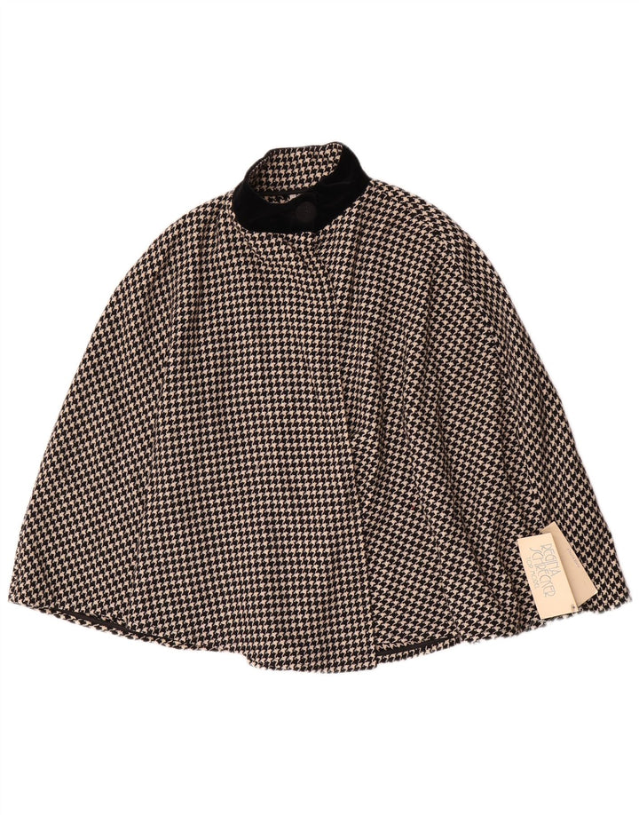 Palton Poncho Regina Schrecker pentru femei IT 42 Lână cu picior de gală mediu negru