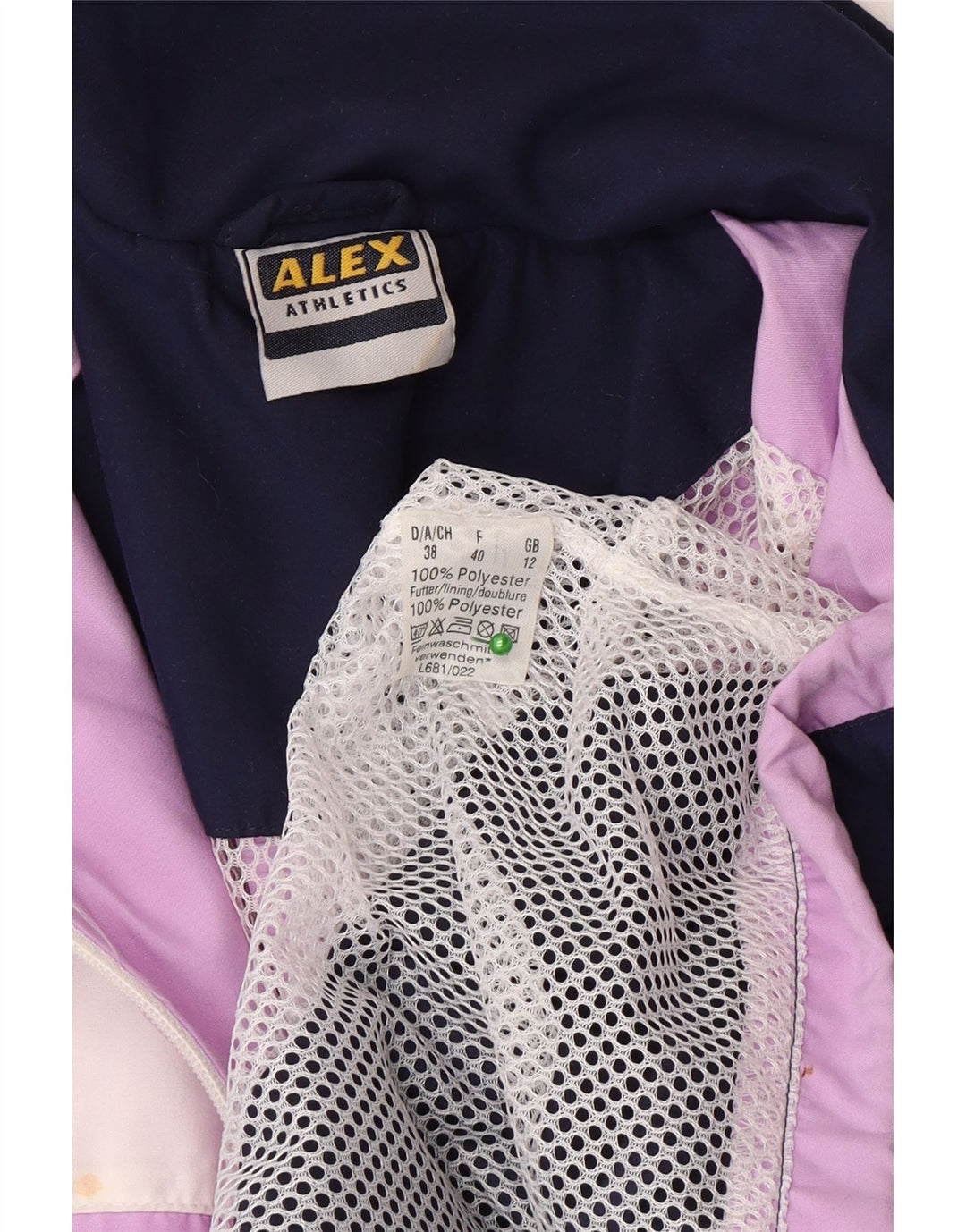 Jachetă de trening supradimensionată ALEX pentru femei UK 12 Medium Purple Colorblock