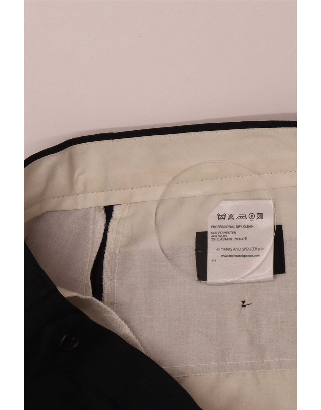 Pantaloni de costum pentru bărbați Marks & Spencer L34 L33 bleumarin poliester