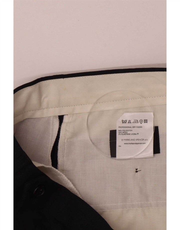 Pantaloni de costum pentru bărbați Marks & Spencer L34 L33 bleumarin poliester