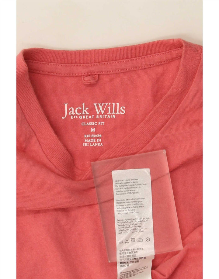 Tricou Jack Wills pentru bărbați, cu croiala clasică, top din bumbac roz mediu