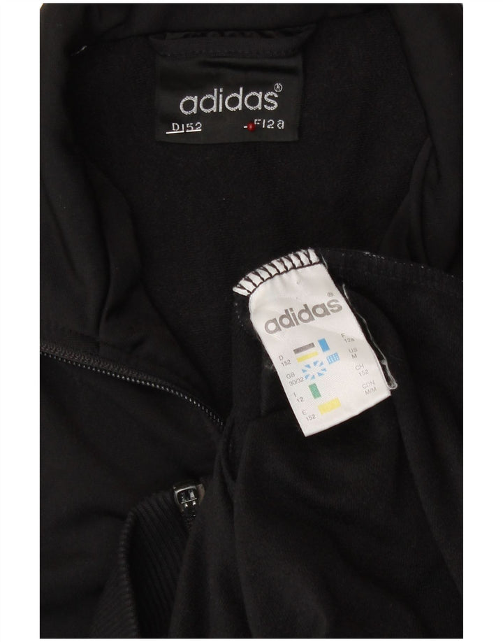 Jachetă de trening pentru băieți Adidas 11-12 ani, poliester negru