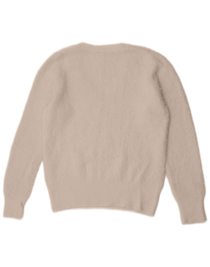 Pulover cu decolteu în V pentru femei Marks & Spencer UK 12 Medium Off White
