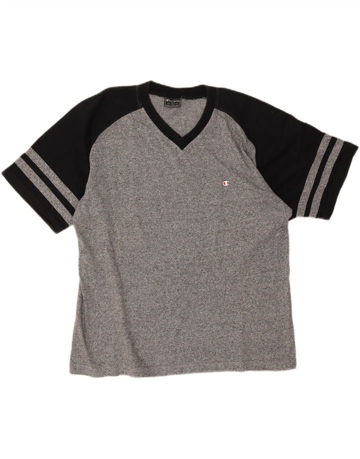 Tricou pentru bărbați Champion Top mare gri Colorblock