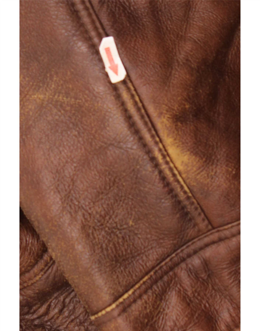 Jachetă vintage pentru bărbați din shearling IT 52 XL maro din shearling