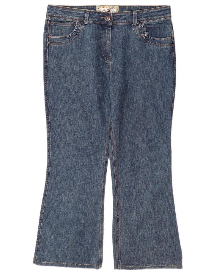Blugi bootcut pentru femei M&Co UK 16 Large W34 L29 Blue Bumbac