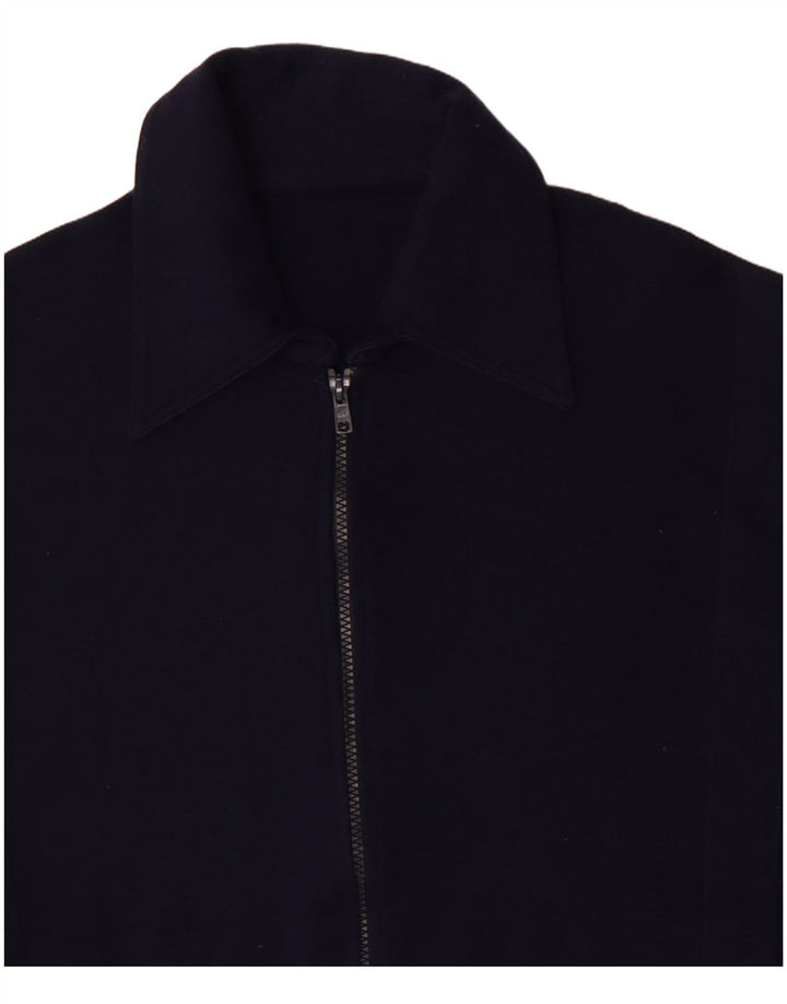 Cardigan Vintage pentru bărbați, lână, albastru, mediu