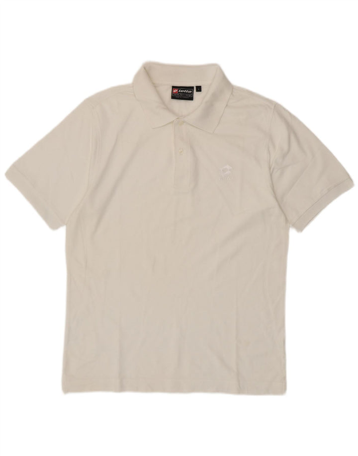 Tricou polo pentru bărbați LOTTO, mare, alb