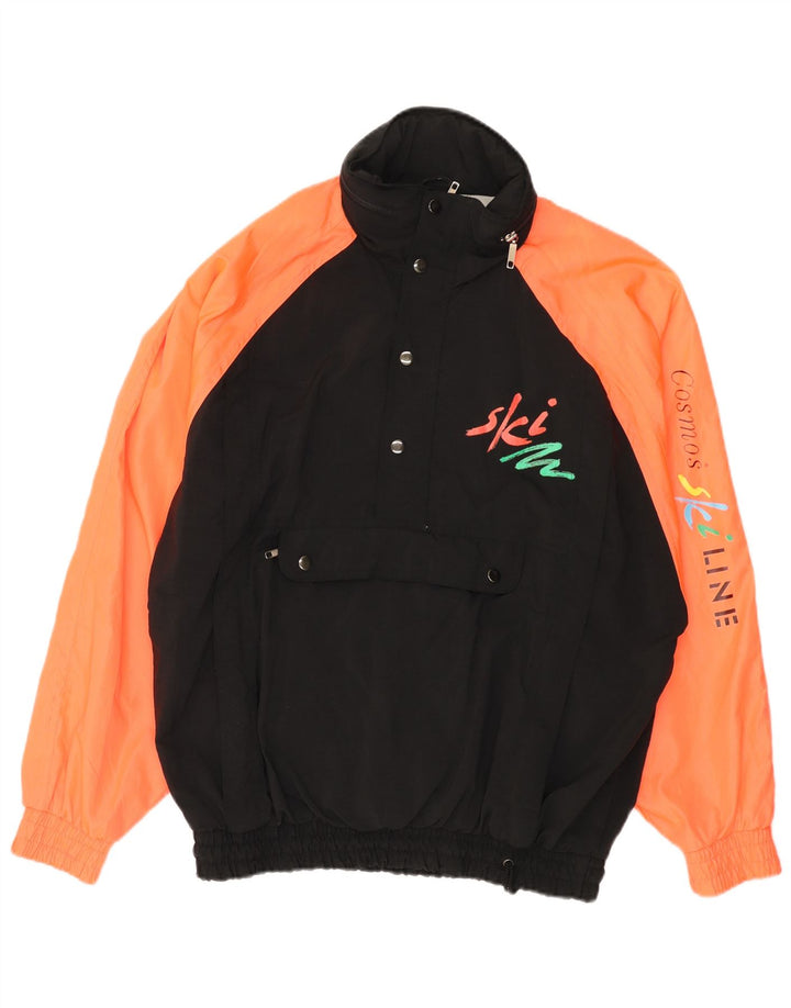 Jachetă de vânt cu grafică COSMOS pentru bărbați, cu tăiere lentă, UK 36, neagră