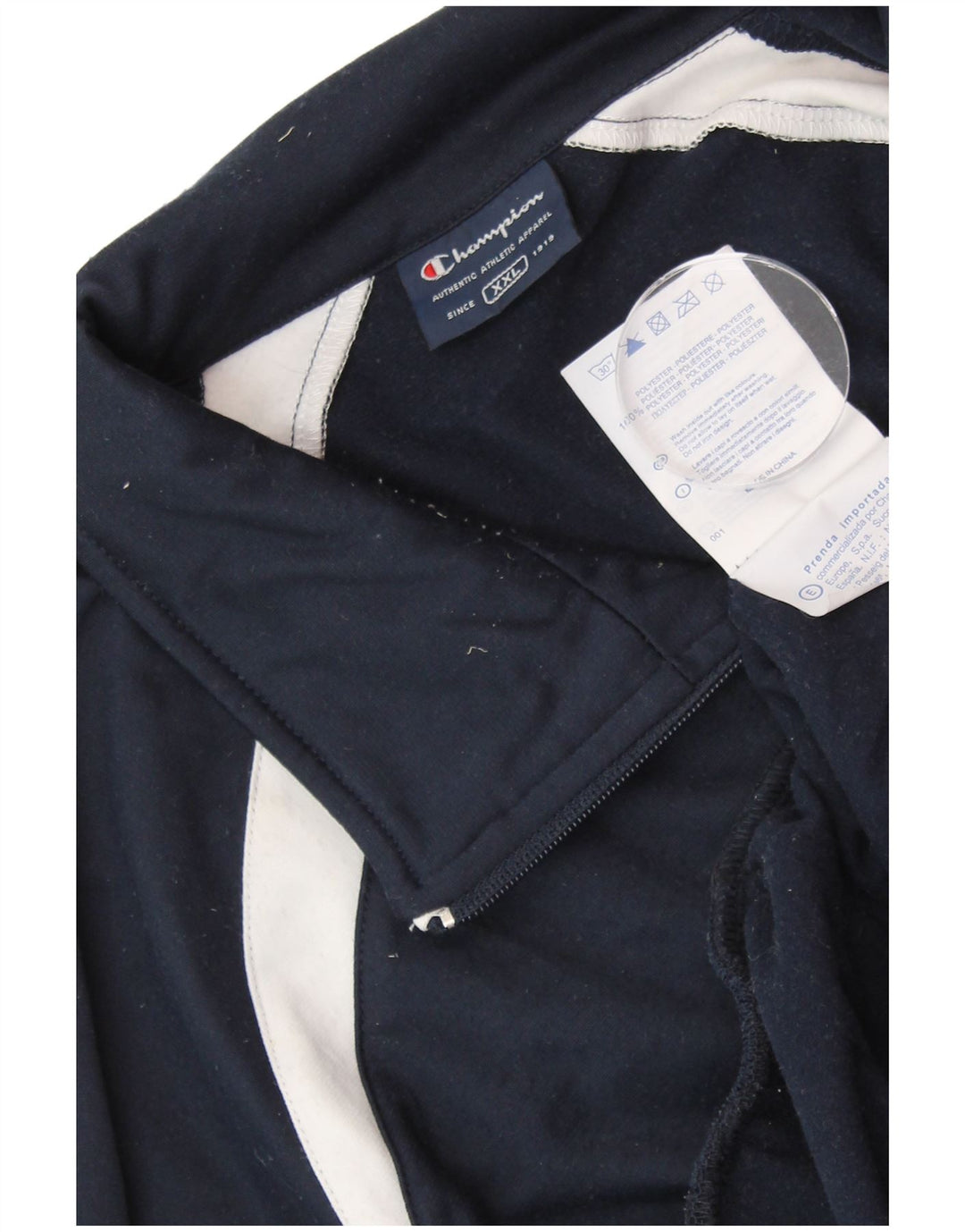 Jachetă de trening pentru bărbați CHAMPION, 2XL, poliester color block, albastru bleumarin