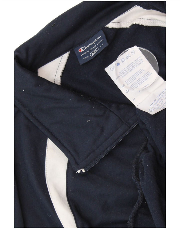 Jachetă de trening pentru bărbați CHAMPION, 2XL, poliester color block, albastru bleumarin