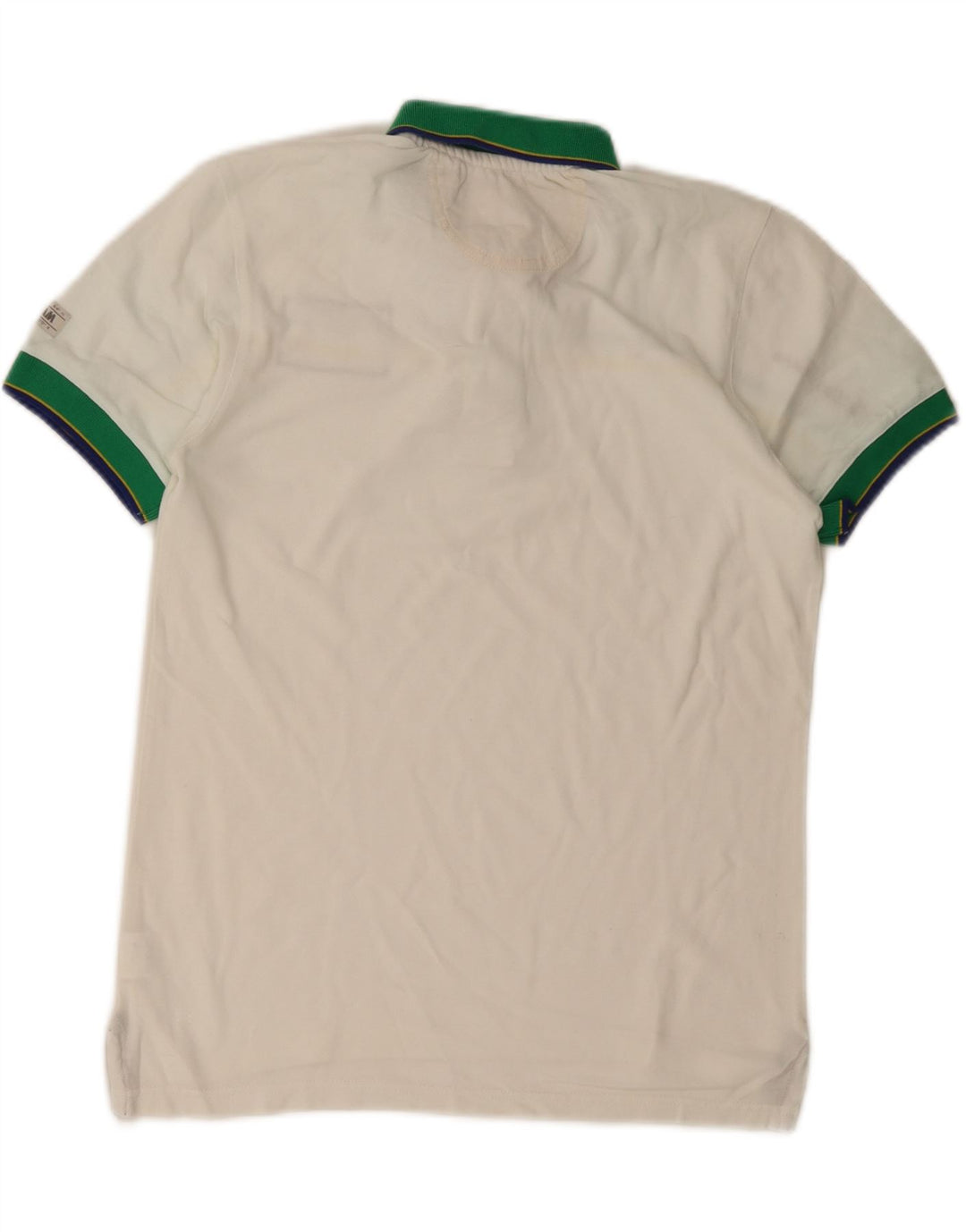 Tricou polo cu grafic Slam pentru bărbați, mic, alb, din bumbac color bloc