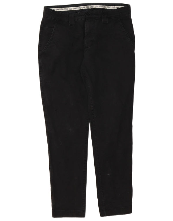 Pantaloni chino slim pentru bărbați Tommy Hilfiger L32 L30 bumbac negru