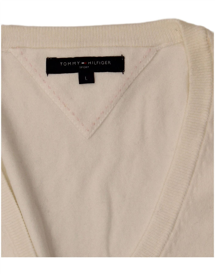 Tommy Hilfiger Womens Vest Tank Top UK 14 Large White