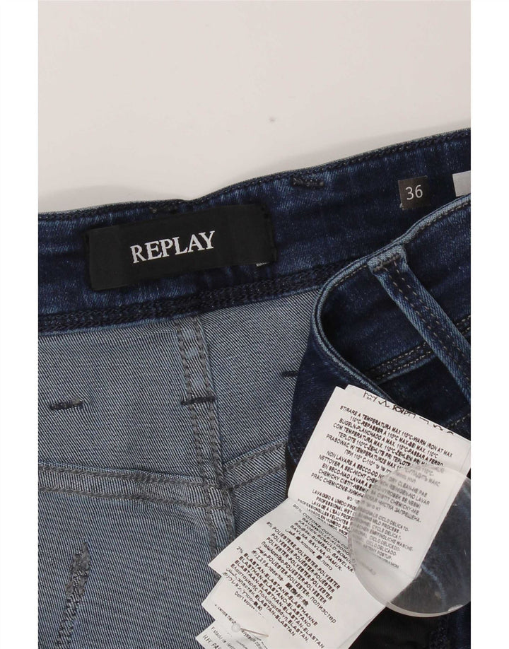 Replay blugi slim pentru bărbați W36 L32 bumbac bleumarin