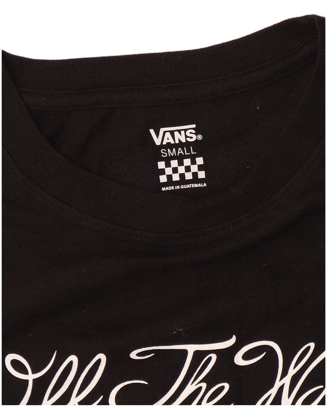 VANS Top grafic pentru femei cu mânecă lungă UK 10 Small Black