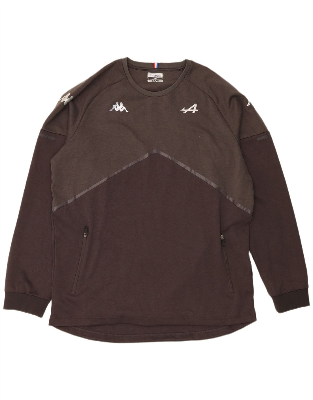 Top grafic pentru bărbați Kappa cu mânecă lungă 5XL poliester gri