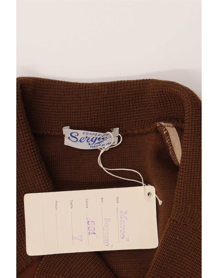 Pulover Cardigan Vintage pentru bărbați Mic Maro