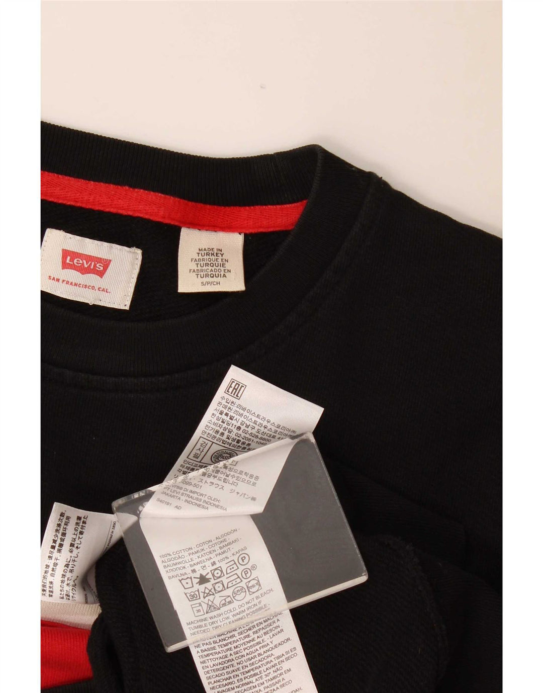 Pulover cu grafic pentru bărbați Levi's Pulover mic, negru, color block, bumbac