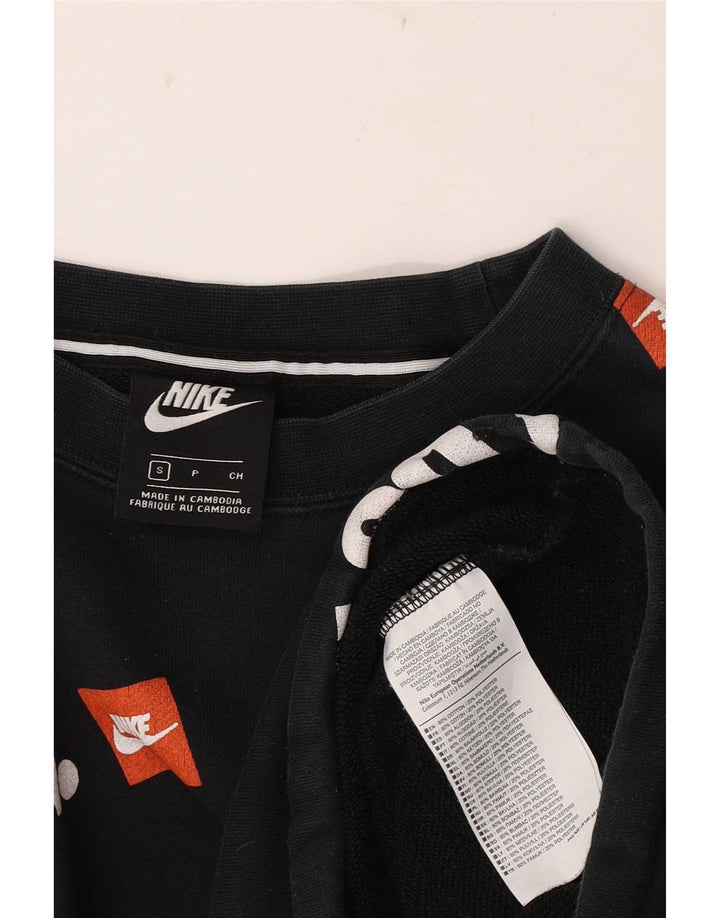 Hanorac grafic pentru bărbați Nike, cu glugă, bumbac mic, negru