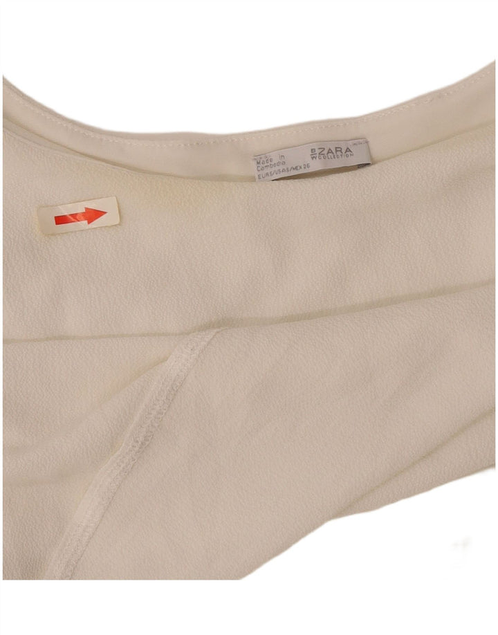 Bluză Poncho fără mâneci pentru femei Zara UK 10 Small White