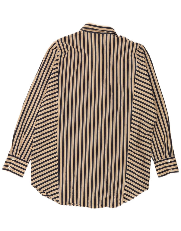 Rochie cămașă supradimensionată pentru femei Massimo Dutti UK 10 Bumbac cu dungi mici, bej