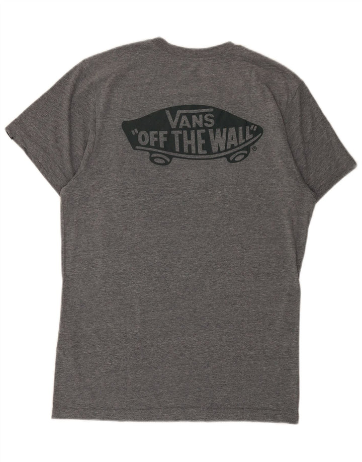 Tricou grafic personalizat Vans pentru bărbați Top din bumbac cu pete gri mediu