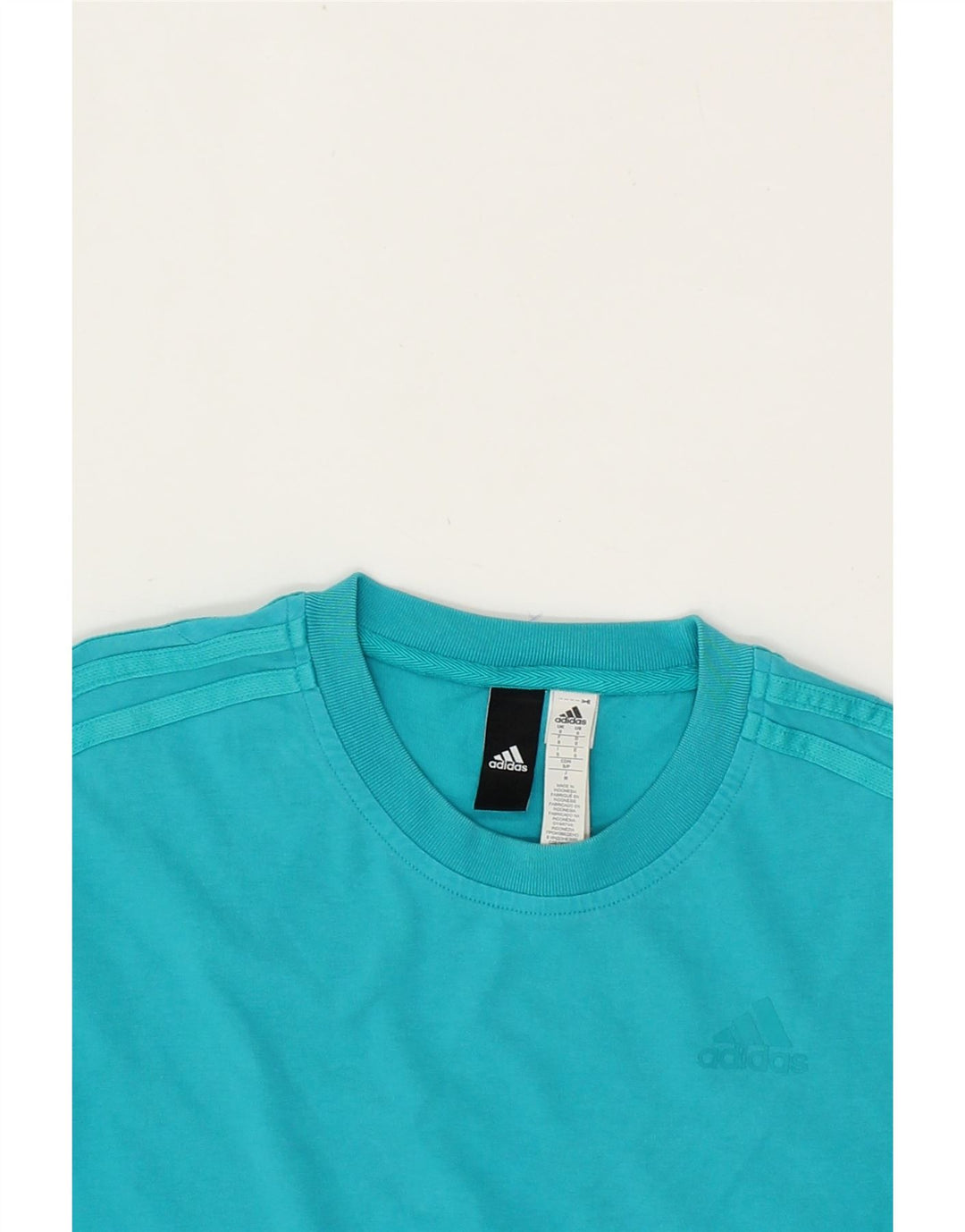 ADIDAS Mens T-Shirt Top Small Blue Cotton Vintage Adidas and Second-Hand Adidas from Messina Hembry 