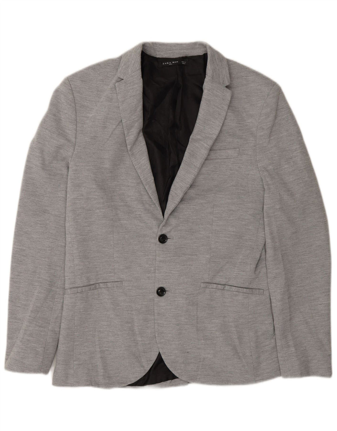 Blazer pentru bărbați Zara, cu 2 nasturi, UK 40, mare, gri