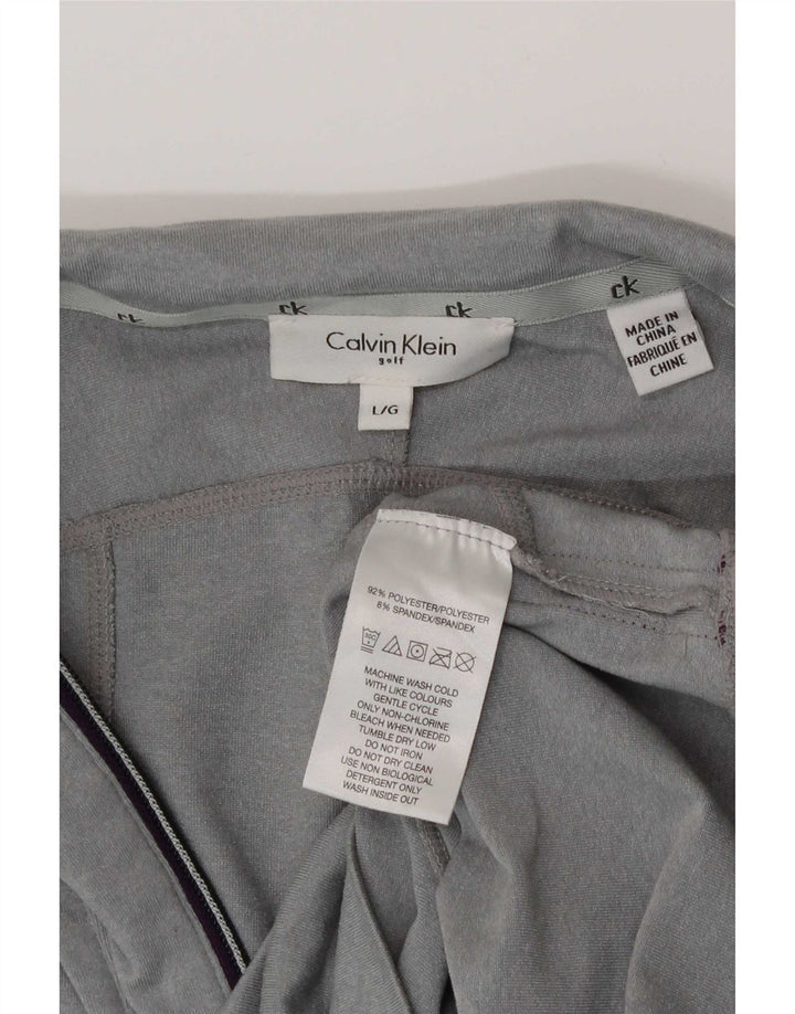 Top de trening Calvin Klein pentru bărbați, cu fermoar și gât, mare, gri