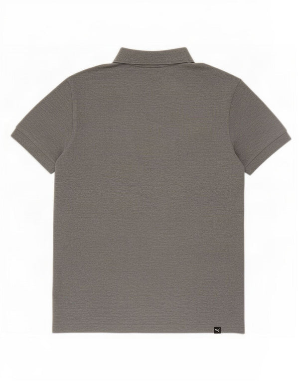 Puma Mens Polo Shirt Small Grey Flecked