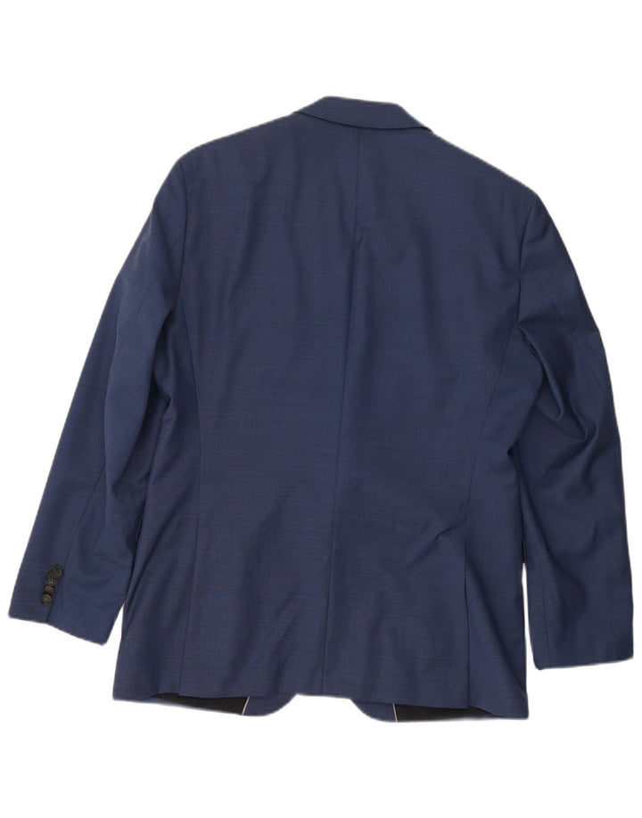 Blazer pentru bărbați HUGO BOSS cu 2 nasturi EU 50 Lână mare albastră