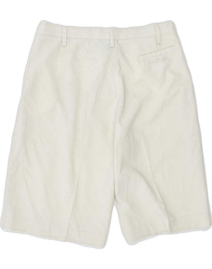 CHERVO Womens Chino Shorts Size 44 W30 Beige Polyester | Vintage | Thrift | Second-Hand | Used Clothing | Messina Hembry 