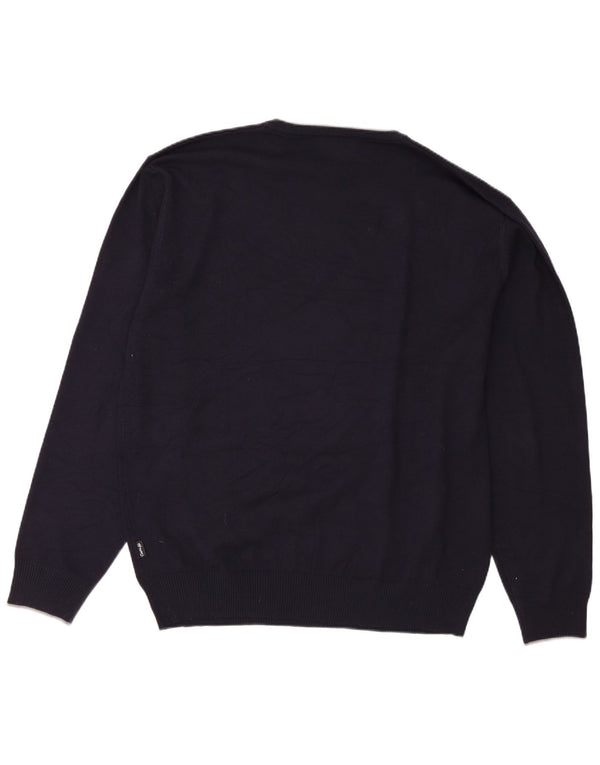 Pulover pentru bărbați Coveri cu gât crew, 3XL, viscoză bleumarin