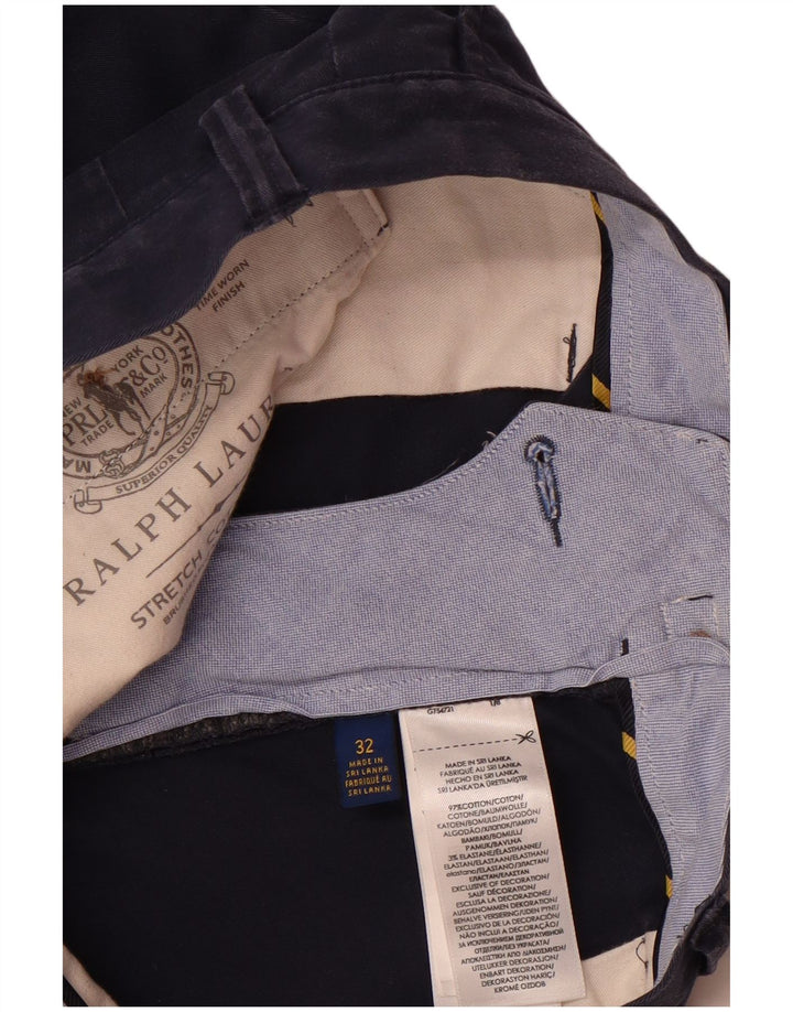 Pantaloni scurți chino Polo Ralph Lauren pentru bărbați W32, bumbac albastru bleumarin mediu